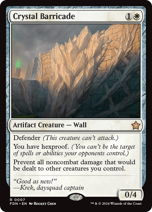 Crystal Barricade (7) [Foundations] foil - Deck Out Gaming