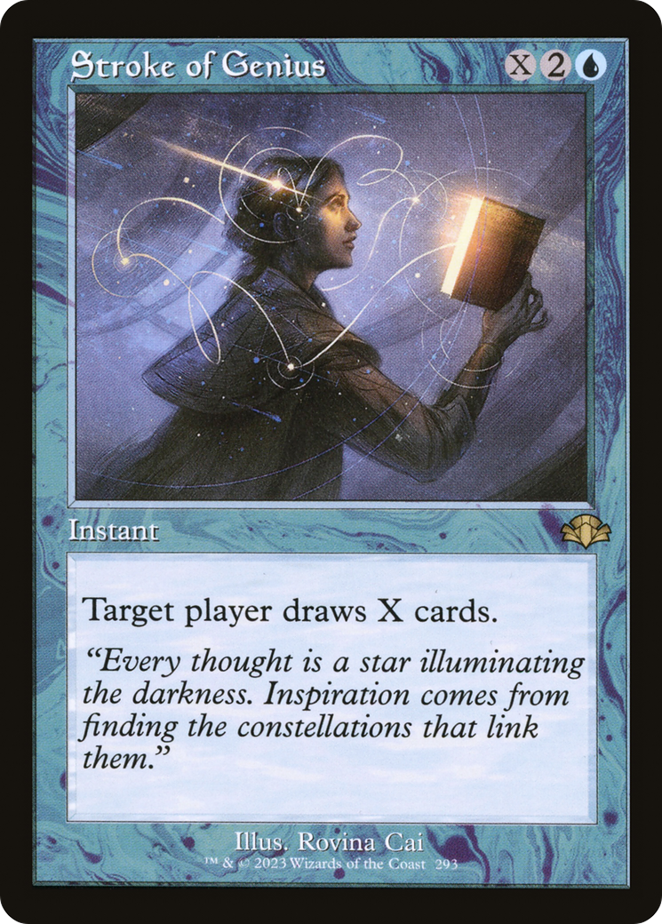 Stroke of Genius (Retro Frame) (293) [Dominaria Remastered] foil - Deck Out Gaming