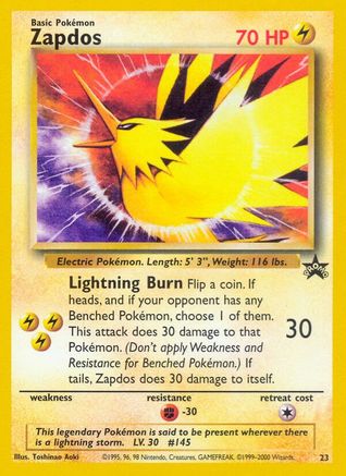 Zapdos (23) [WoTC Promo] - Deck Out Gaming