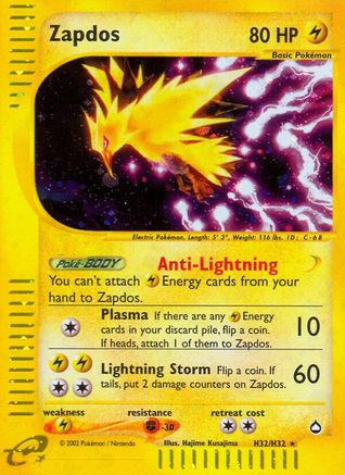 Zapdos (H32) (H32) [Aquapolis] - Deck Out Gaming