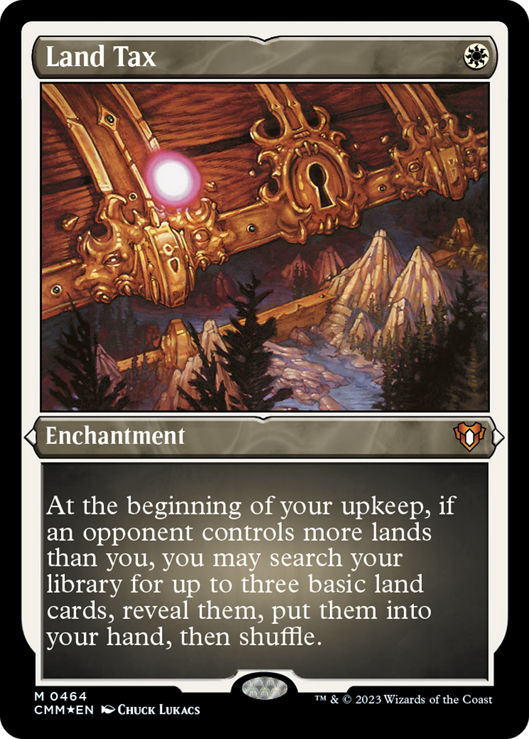 Land Tax (464) [Commander Masters] etched - Deck Out Gaming