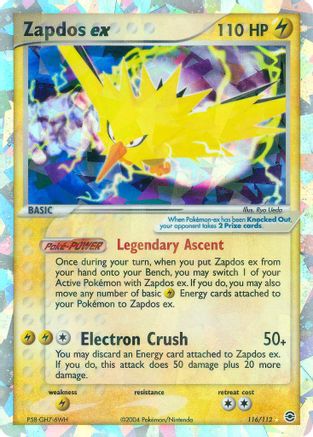 Zapdos ex (116) [FireRed & LeafGreen] - Deck Out Gaming