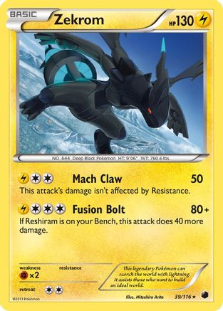 Zekrom (39) [Plasma Freeze] Holofoil - Deck Out Gaming