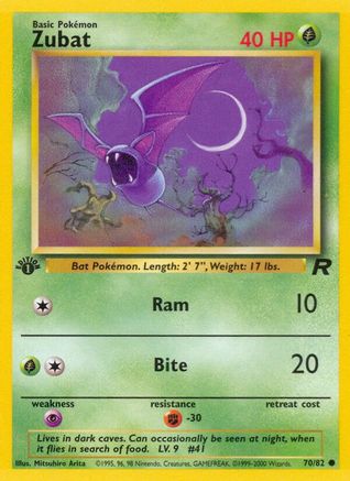 Zubat (70) [Team Rocket] 1st Edition - Deck Out Gaming