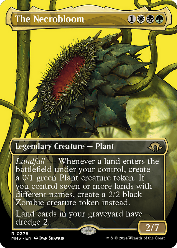 The Necrobloom (Borderless) (378) [Modern Horizons 3] foil - Deck Out Gaming