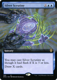 Silver Scrutiny (Extended Art) (395) [Dominaria United] foil - Deck Out Gaming