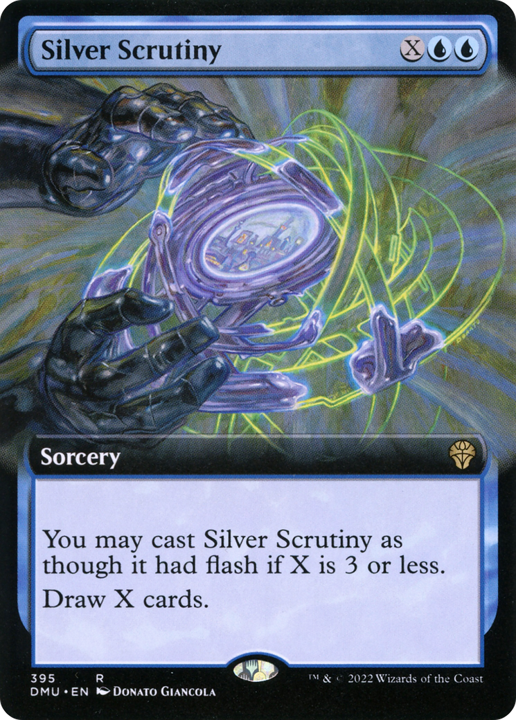 Silver Scrutiny (Extended Art) (395) [Dominaria United] foil - Deck Out Gaming