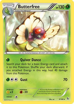 Butterfree (3) [XY - Flashfire] Reverse Holofoil - Deck Out Gaming