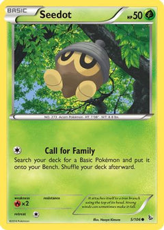 Seedot (5) [XY - Flashfire] Reverse Holofoil - Deck Out Gaming