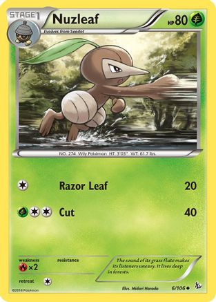 Nuzleaf (6) [XY - Flashfire] Reverse Holofoil - Deck Out Gaming