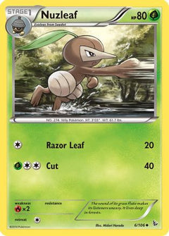 Nuzleaf (6) [XY - Flashfire] Reverse Holofoil - Deck Out Gaming