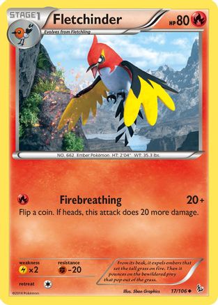 Fletchinder (17) [XY - Flashfire] Reverse Holofoil - Deck Out Gaming