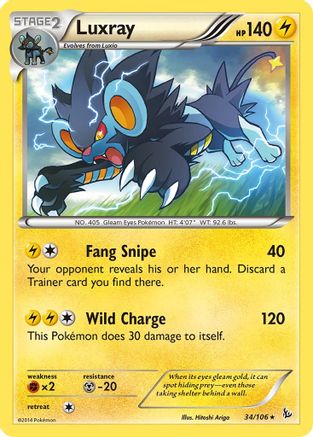 Luxray (34) [XY - Flashfire] Reverse Holofoil - Deck Out Gaming