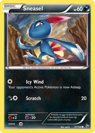 Sneasel (51) (51) [XY - Flashfire] Reverse Holofoil - Deck Out Gaming