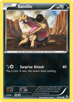 Sandile (56) [XY - Flashfire] Reverse Holofoil - Deck Out Gaming