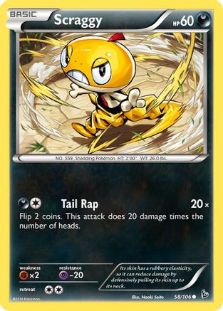 Scraggy (58) [XY - Flashfire] Reverse Holofoil - Deck Out Gaming