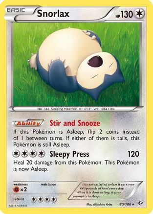 Snorlax (80) [XY - Flashfire] Reverse Holofoil - Deck Out Gaming