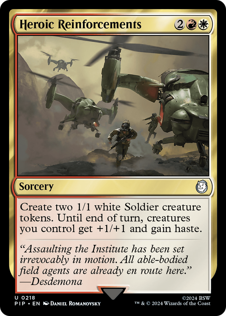 Heroic Reinforcements (218) [Fallout] foil - Deck Out Gaming