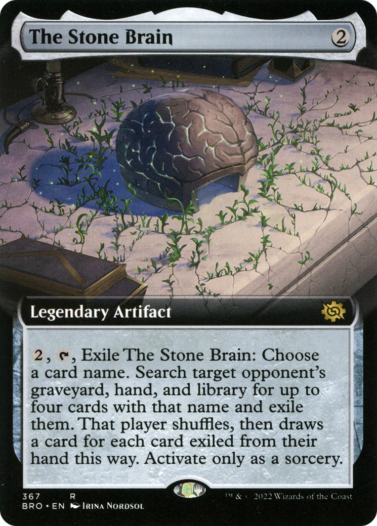 The Stone Brain (Extended Art) (367) [The Brothers' War] foil - Deck Out Gaming