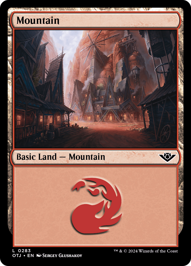 Mountain (0283) (283) [Outlaws of Thunder Junction] foil - Deck Out Gaming