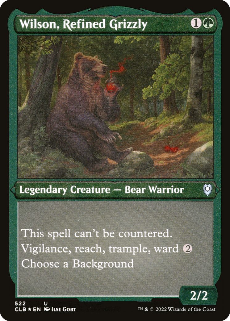 Wilson, Refined Grizzly (Foil Etched) (522) [Commander Legends: Battle for Baldur's Gate] foil - Deck Out Gaming