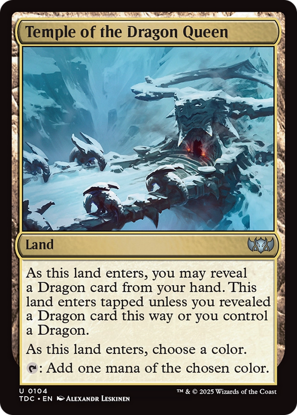 Temple of the Dragon Queen (104) [Commander: Tarkir: Dragonstorm] - Deck Out Gaming
