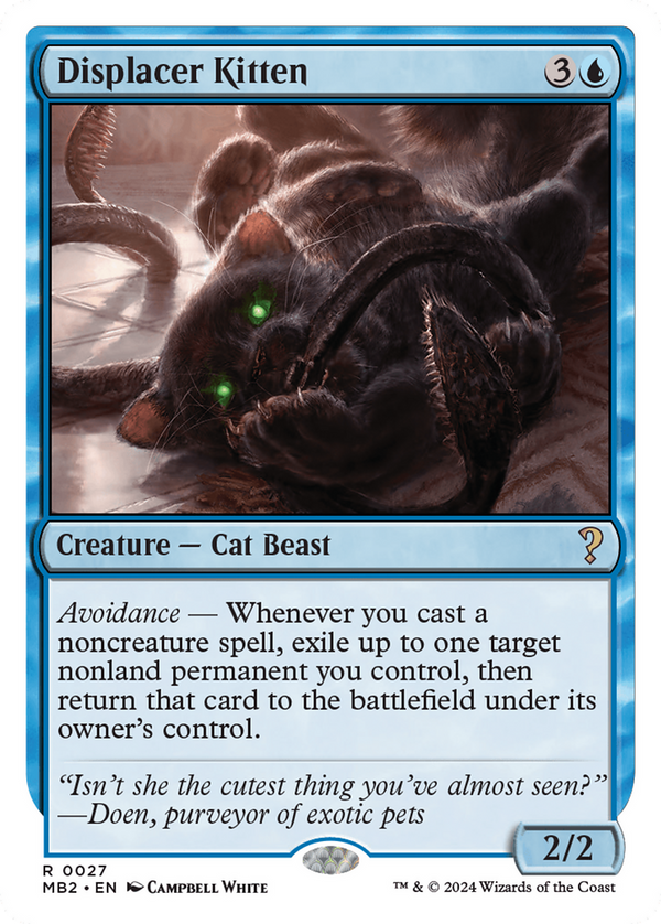 Displacer Kitten (White Border) (27) [Mystery Booster 2] - Deck Out Gaming