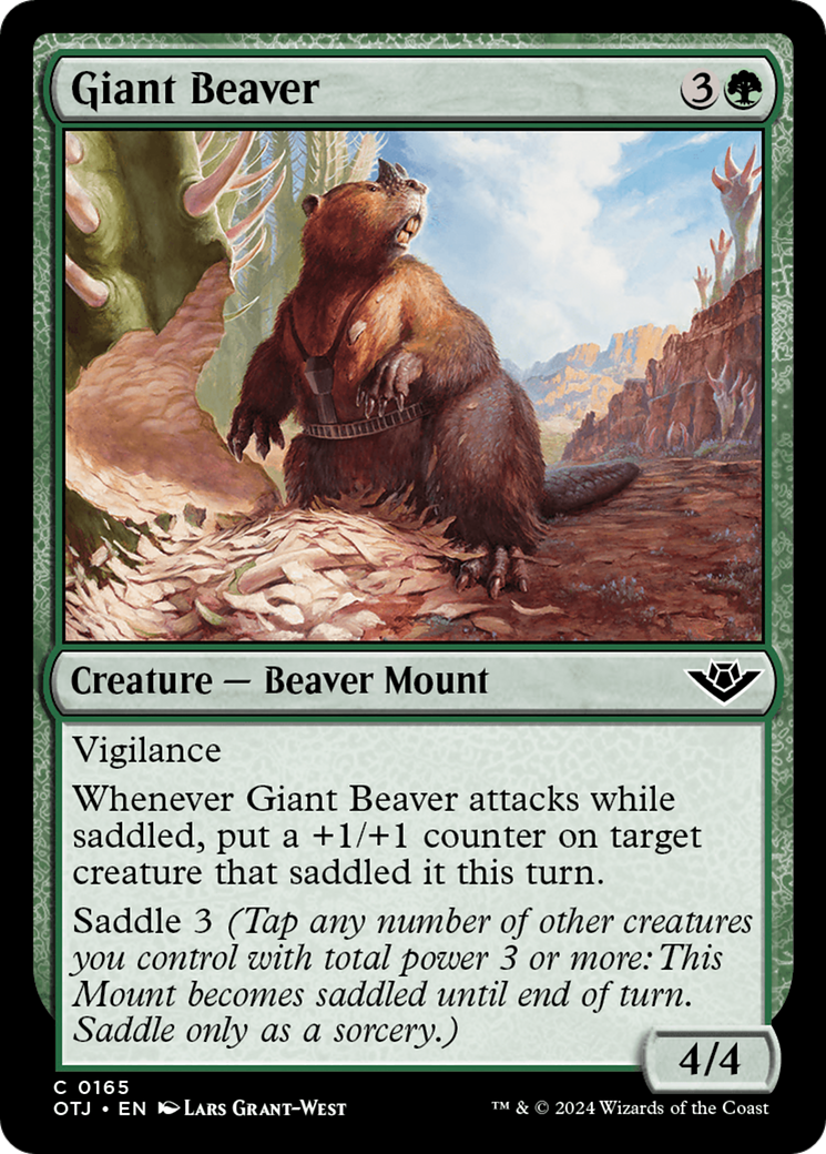 Giant Beaver (165) [Outlaws of Thunder Junction] - Deck Out Gaming