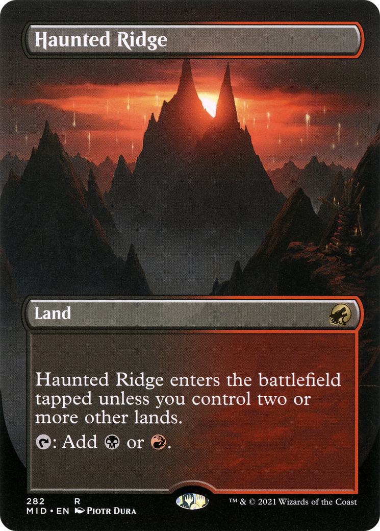 Haunted Ridge (Borderless) (282) [Innistrad: Midnight Hunt] - Deck Out Gaming