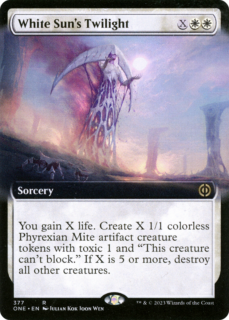 White Sun's Twilight (Extended Art) (377) [Phyrexia: All Will Be One] foil - Deck Out Gaming