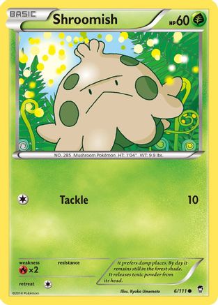 Shroomish (6) [XY - Furious Fists] Reverse Holofoil - Deck Out Gaming