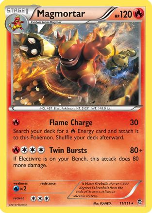 Magmortar (11) [XY - Furious Fists] Reverse Holofoil - Deck Out Gaming
