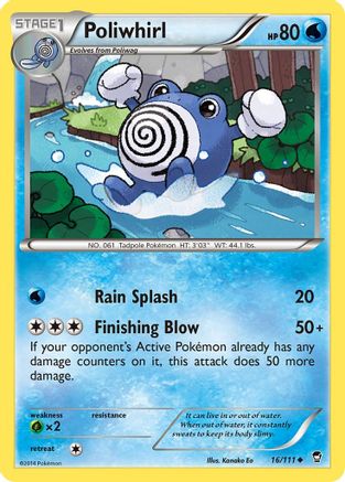 Poliwhirl (16) [XY - Furious Fists] Reverse Holofoil - Deck Out Gaming