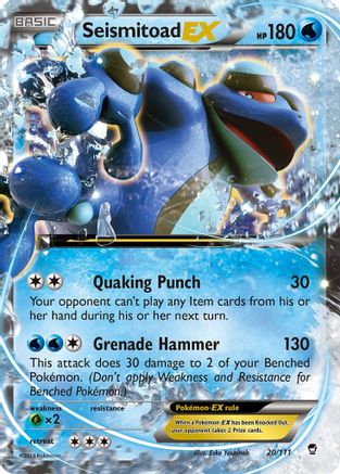 Seismitoad EX (20) [XY - Furious Fists] Holofoil - Deck Out Gaming