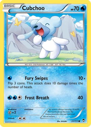 Cubchoo (21) [XY - Furious Fists] Reverse Holofoil - Deck Out Gaming