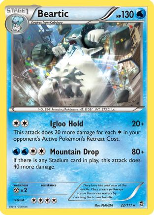 Beartic (22) [XY - Furious Fists] Reverse Holofoil - Deck Out Gaming