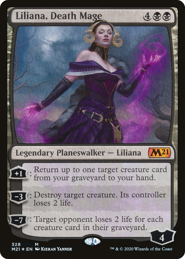 Liliana, Death Mage (328) [Core Set 2021] foil - Deck Out Gaming