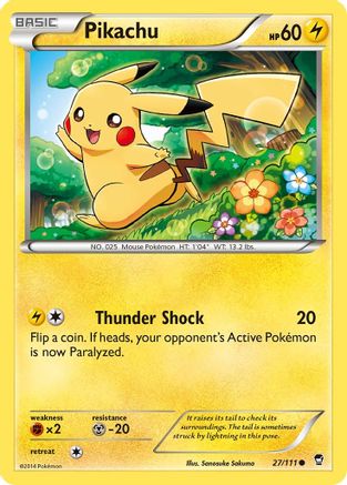 Pikachu (27) [XY - Furious Fists] Reverse Holofoil - Deck Out Gaming