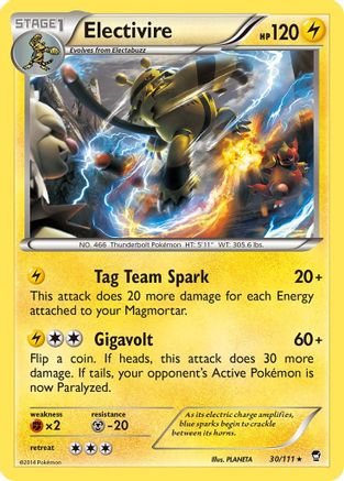Electivire (30) [XY - Furious Fists] Reverse Holofoil - Deck Out Gaming