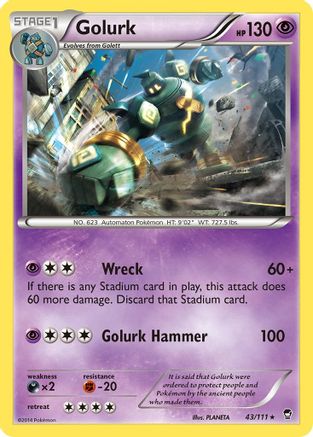 Golurk (43) [XY - Furious Fists] Reverse Holofoil - Deck Out Gaming