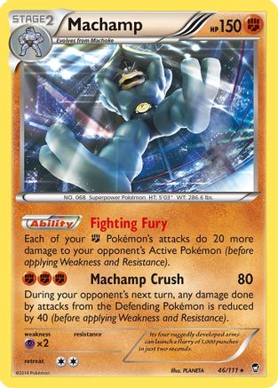 Machamp (46/111) [XY: Furious Fists] Reverse Holofoil - Deck Out Gaming