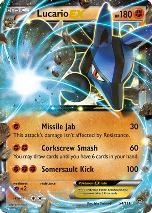 Lucario EX (54) [XY - Furious Fists] Holofoil - Deck Out Gaming