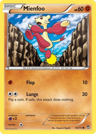 Mienfoo (56) [XY - Furious Fists] Reverse Holofoil - Deck Out Gaming