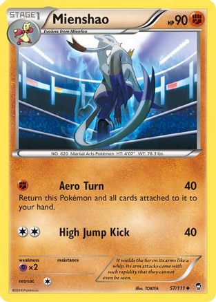Mienshao (57) [XY - Furious Fists] Reverse Holofoil - Deck Out Gaming