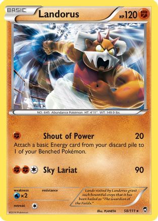 Landorus (58) [XY - Furious Fists] Reverse Holofoil - Deck Out Gaming