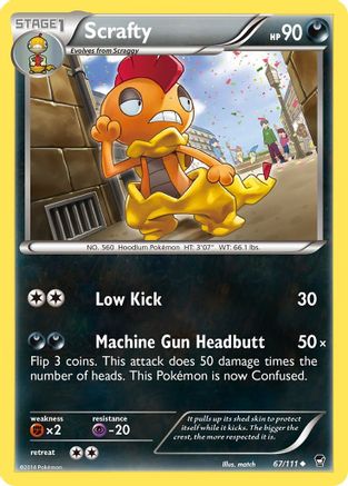 Scrafty (67) [XY - Furious Fists] Reverse Holofoil - Deck Out Gaming