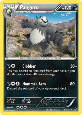 Pangoro (68) [XY - Furious Fists] Reverse Holofoil - Deck Out Gaming