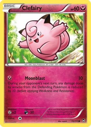Clefairy (70) (70) [XY - Furious Fists] - Deck Out Gaming