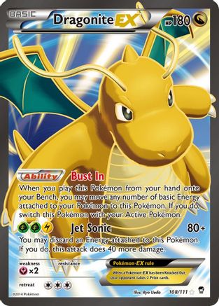 Dragonite EX (108 Full Art) (108) [XY - Furious Fists] Holofoil - Deck Out Gaming
