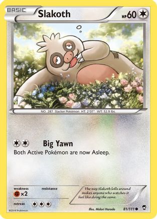 Slakoth (81) [XY - Furious Fists] Reverse Holofoil - Deck Out Gaming